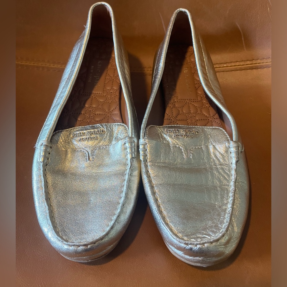 Kate Spade Gold Loafers
